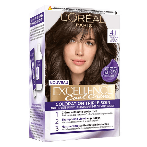 Excellence Cool Crème 4.11 Châtain Ultra Cendré
