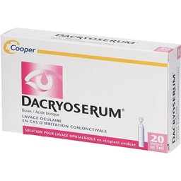 Dacryoserum - Lavage oculaire - Irritation conjonctivale - Récipient unidose - 20x5ml