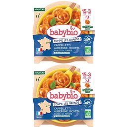 Babybio Cappelletti Aubergine Ricotta & sauce tomate de Nouvelle-Aquitaine