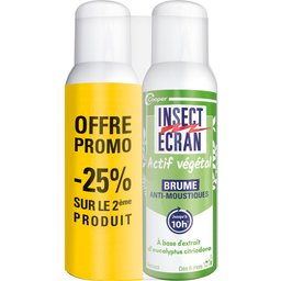 Insect Écran Brume Anti-Moustiques Actif Végétal 2x100ml