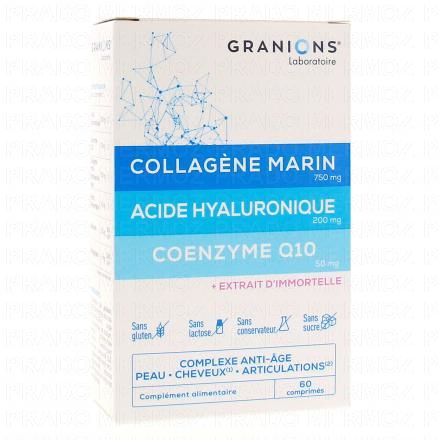 Les essentiels - Collagène Marin, Acide Hyaluronique, Coenzyme Q10 60 comprimés