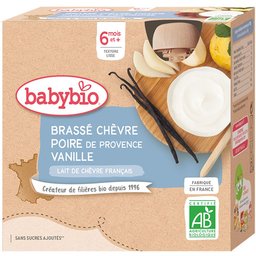 Brassé Chèvre Poire DE Provence Vanille dès 6 mois