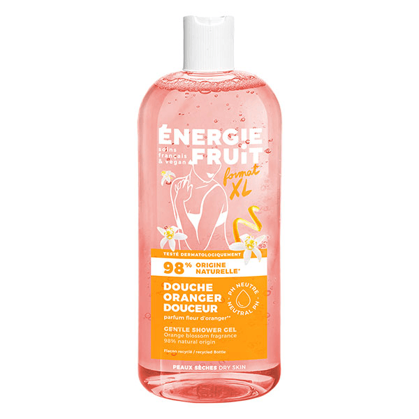 Energie Fruit Ma Douche Soin Peaux Desséchées Gel Fleur d'Oranger & Huile de Lin Bio 500ml