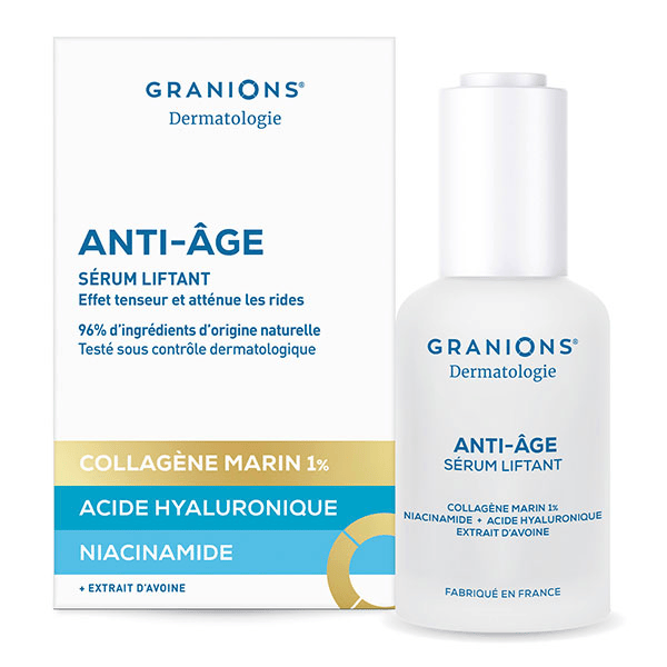 Granions Sérum Visage Anti-âge - Collagène, Acide Hyaluronique, Anti Ride- 30 ml