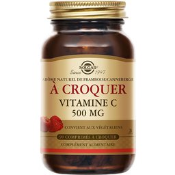 Vitamine C 500 mg à croquer - Framboise/Cranberry - Défenses immunitaires