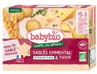 Sablés Thym & Emmental de 15 Mois à 3 Ans Bio 16 Sablés - Boîte 2 sachets de 8 sablés