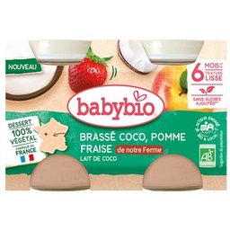 Brassé Coco Pomme Fraise Bio 2x130 g