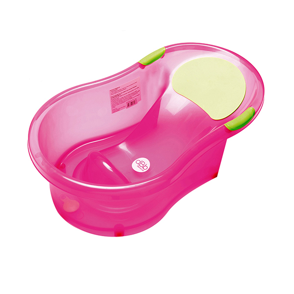 Baignoire + Transat Intégré 0-6mois Rose Translucide