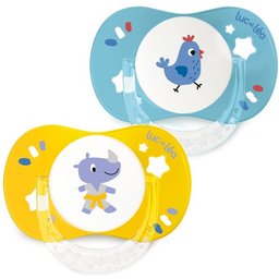 Luc Et Léa Duo Sucette Anatomique 6-18m Rhinocéros Coq 2 Unités