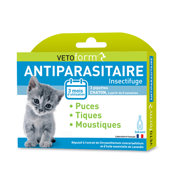 Antiparasitaire chaton (3 pipettes de 0,6 ml)