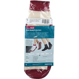 Suprima 4820 Chaussette Antiglisse Unisexe Bordeaux Taille 39-42