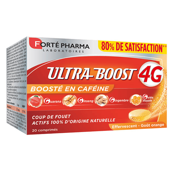 UltraBoost 4G Energie booster Ginseng 20 comprimés effervescents