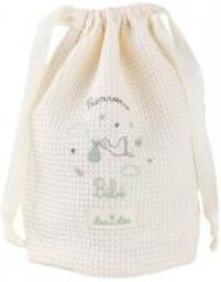 Luc et Léa Pochette Naissance en Tissu Nid d'Abeille - Pochon 4 produits