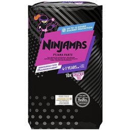 Ninjamas Pyjama Pants 4-7 Ans Rose Taille 7 10 Unités