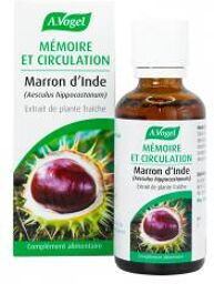 Mémoire et Circulation Marron d'Inde Extrait de Plante Fraîche 50 ml - Flacon 50 ml