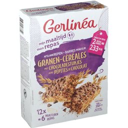Gerlinéa Mon Repas Barres Céréales avec Pépites de Chocolat