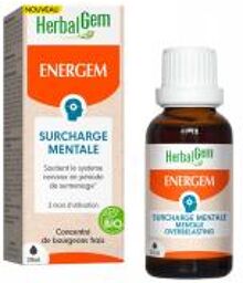 Energem Surcharge Mentale Biologique 30 ml - Flacon compte goutte 30 ml