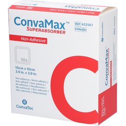 Convamax Superabsorber Non-Adhesive - Pansement hydrocellulaire superabsorbant non-adhésif 10 x 10 cm
