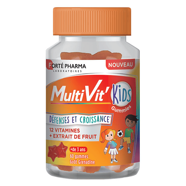 MultiVit'Kids Gummies Vitamine C Vitamine D 60 gommes