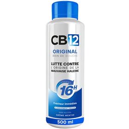 - Bain de bouche - Lutte contre la mauvaise haleine pendant 12 heures - Sans alcool - Arôme menthe - Flacon 500 ml