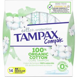 Compak Tampon Coton Organique 14uts