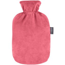 Bouillotte Eau Housse Velours Douce Rose 2L 1ut
