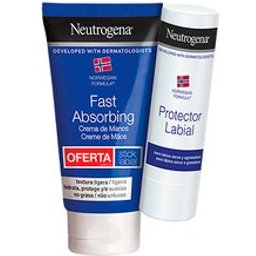Neutrogena Pack Creme Mãos Absorção Rápida + Stick Labial