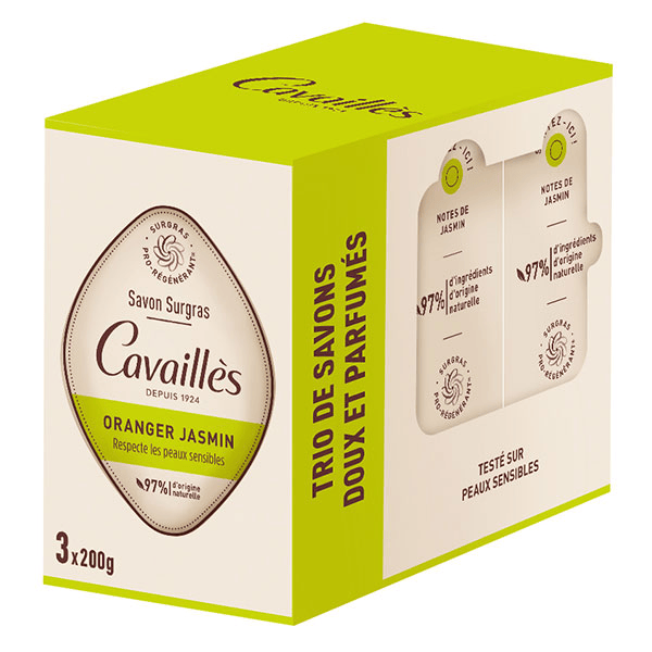 Cavailles Savon surgras Oranger jasmin 3X200gr