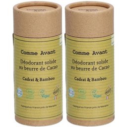 Comme Avant Déodorant solide au beurre de cacao - Cédrat & Bambou
