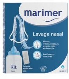Kit Lavage Nasal - Boîte 1 flacon + 30 sachets de solution saline
