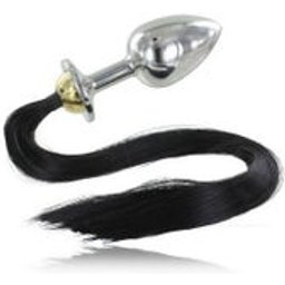 Anal Plug Steel With Tail 8,89cm 1ut