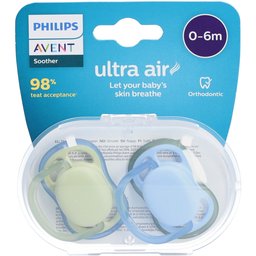 Philips Avent Tétine +0 mois Ultra Air Pistache Bleu