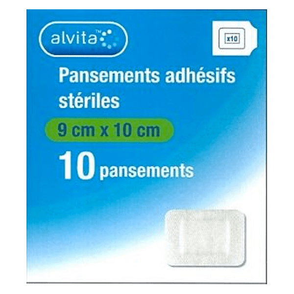 Pansement Adhésif Stérile avec Compresse Centrale 9 x 10cm 10 unités
