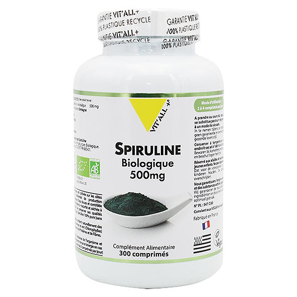 Spiruline 500mg Bio 300 comprimés