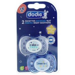 Sucettes A101 Garcon Nuit +6M 2 Unités