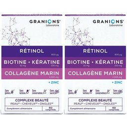 Granions Complexe Beauté Rétinol Biotine Kératine Collagène Marin