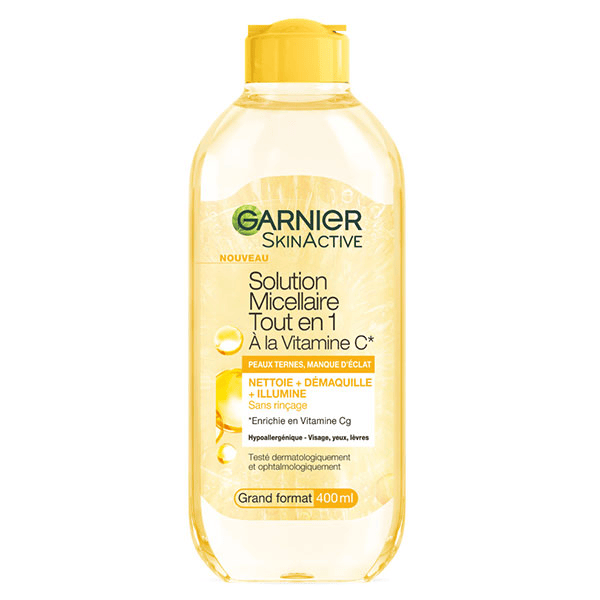 SkinActive Solution Micellaire Tout en 1 Vitamine C Peau Terne 400ml