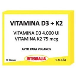 Vitamine D3 + K2 30 Gélules