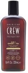 3-En-1 GingembreThé, Shampooing, Après Shampooing & Gel Douche pour Cheveux et Corps (250ml), Revitalisant et hydratant. - Flacon 250