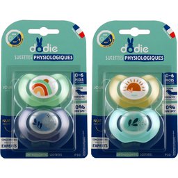 Sucettes Physiologiques Jour Nuit Bébé 0-6M P30 2 Unités