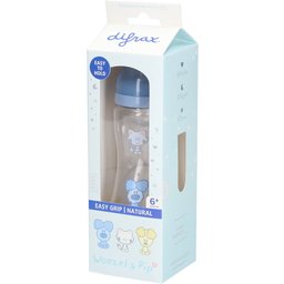 Difrax® Easy Grip Anti-colique Biberon S à poignée Natural Woezel & Pip 240 ml