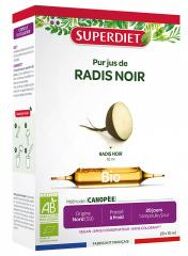 Radis Noir Bio - 20 Ampoules de 15 ml - Boîte 20 ampoules de 15 ml