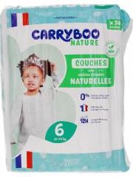 Couches Naturelles Taille 6 (16-30Kg) X34 - Paquet 34 Couches