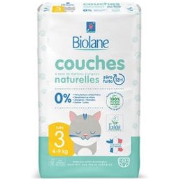Couches Naturelles Bébé Taille 3 4-9kg 52 Unités