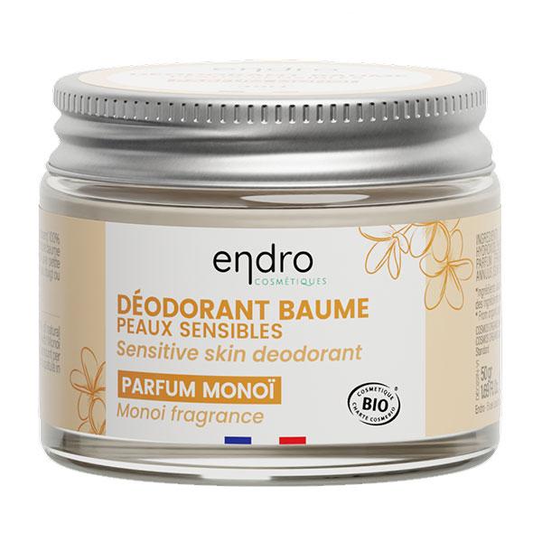 Déodorant Peaux sensibles Monoï 100% d'origine naturelle pot 50 gr