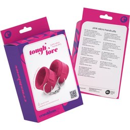 Tough Love Menottes Velcro Chaîne 40cm Extra Rose 1ut