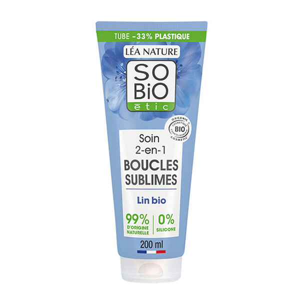 So'Bio Étic  Soin 2 en 1 Boucles Sublimes Lin & Vitamine F 200mL