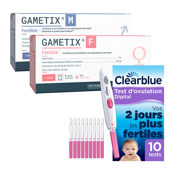 Gametix F + M et Clearblue Test d'Ovulation digital Fertilité, Conception du couple, Grossesse