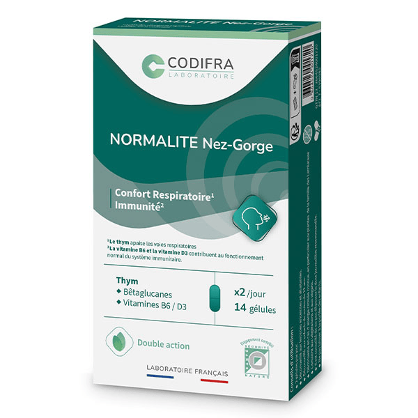 Normalite NEZ GORGE (Thym) Confort respiratoire 14 gélules