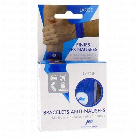 Bracelets anti nausées x2 taille l bleu